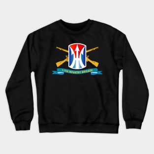 11th Infantry Brigade - SSI w Br - Ribbon X 300 Crewneck Sweatshirt